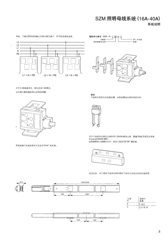 SZM 照明母線 40A-16A 說(shuō)明書