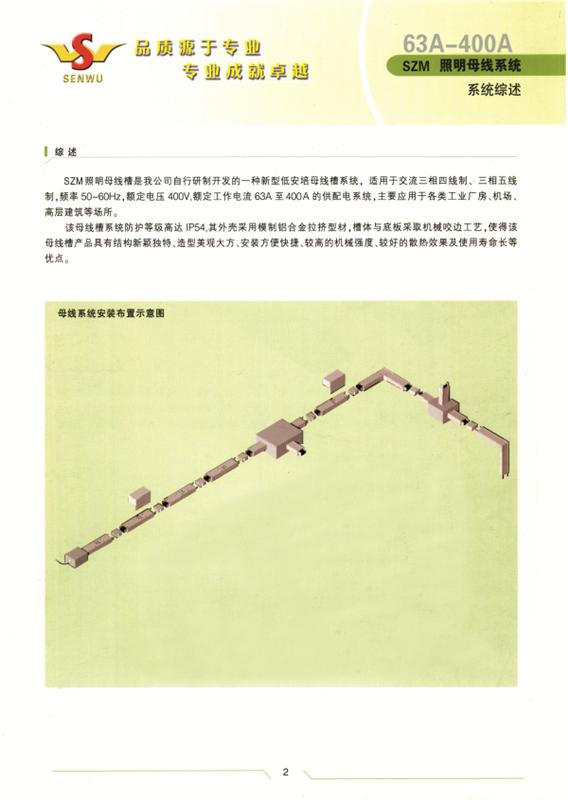 SZM 照明母線 400A-63A 說(shuō)明書